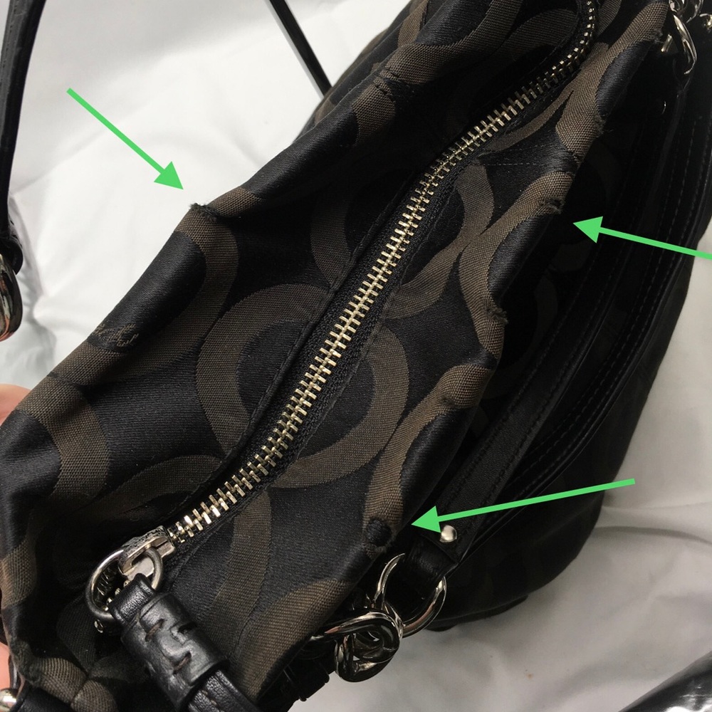 Coach Brooke Signature Sateen Hobo Shoulder Handbag Purse ✅Offers Welcome - Picture 6 of 13